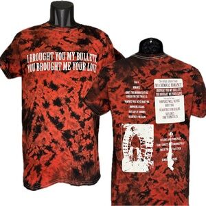 My Chemical Romance "Bullets" debut album tie-dye t-shirt red men’s size Small